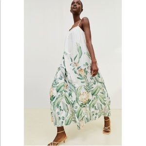 Floral A-line Flowy Linen-blend H&M DRESS - NWT oversized voluminous